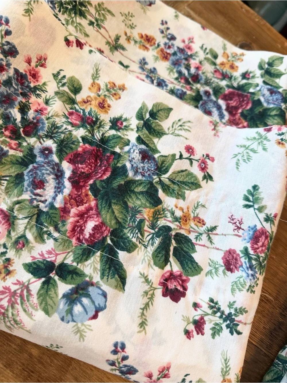 Vintage Rose Garden Floral Curtain Panels | Valances | Ties. Grandmillennial